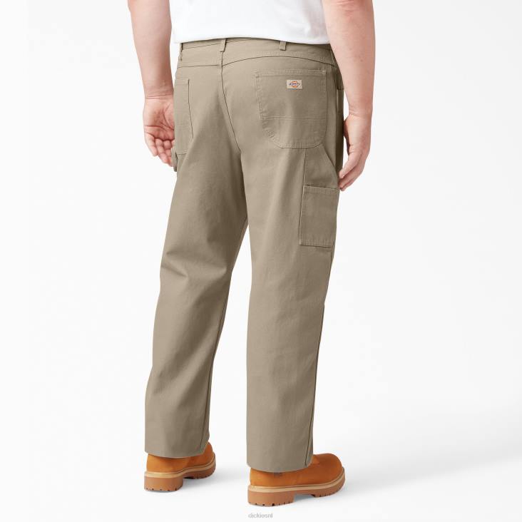 Heren Dickies relaxed fit zwaargewicht eend timmermansbroek gespoeld woestijnzand (rds) kleding 6F0X87