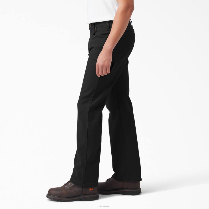 Heren Dickies warme eend utility broek gespoeld zwart (rbk) kleding 6F0X322