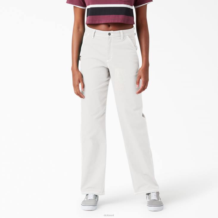 vrouwen Dickies hoog getailleerde timmermansbroek normaal kleding 6F0X1720
