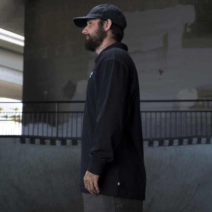 Heren Dickies Ronnie sandoval polo met lange mouwen zwart (kbk) kleding 6F0X879