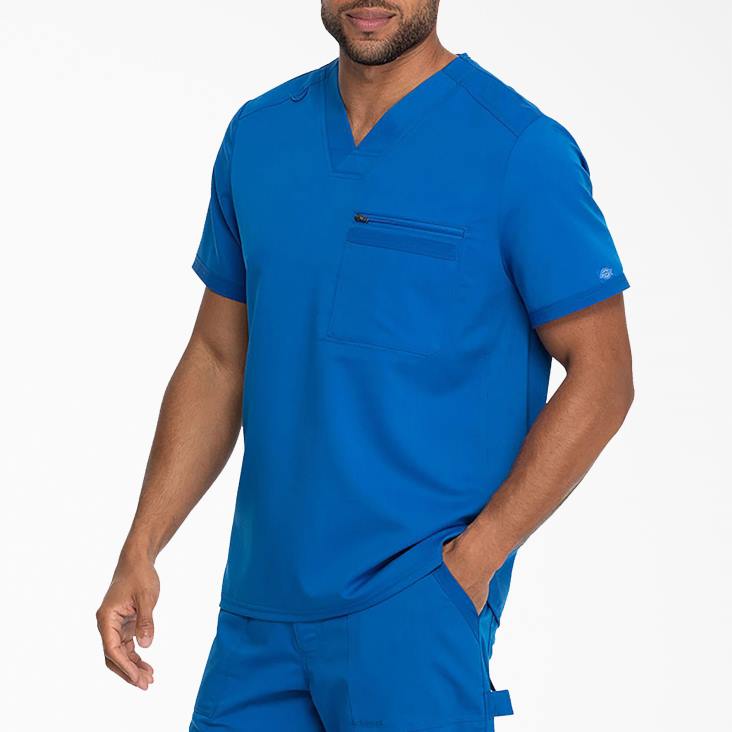 Heren Dickies balance top met v-hals koningsblauw (rb) kleding 6F0X1368