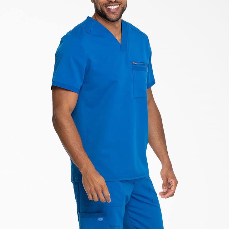 Heren Dickies balance top met v-hals koningsblauw (rb) kleding 6F0X1368