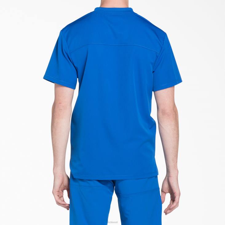 Heren Dickies dynamix scrub top met v-hals koningsblauw (rb) kleding 6F0X1357
