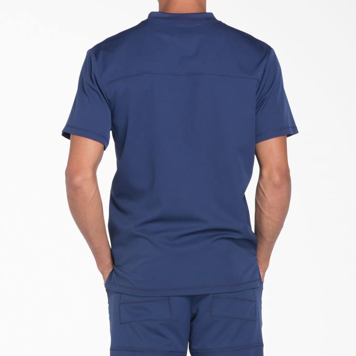 Heren Dickies dynamix scrub top met v-hals marineblauw (nvy) kleding 6F0X1355