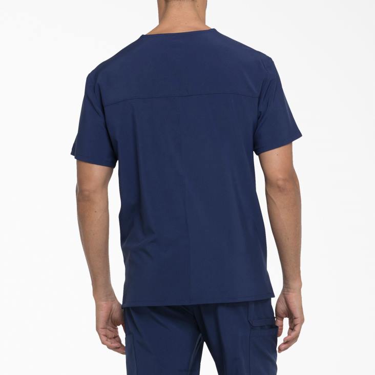 Heren Dickies eds essentials scrub top met v-hals en opgestikte zakken marineblauw (nyps) kleding 6F0X1434