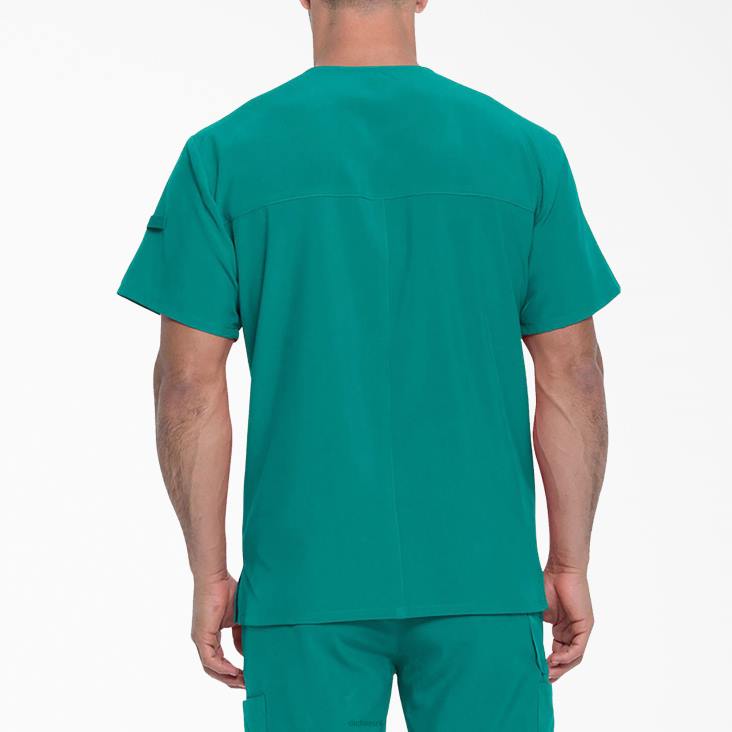 Heren Dickies eds essentials scrub top met v-hals groenblauw (dtl) kleding 6F0X1325