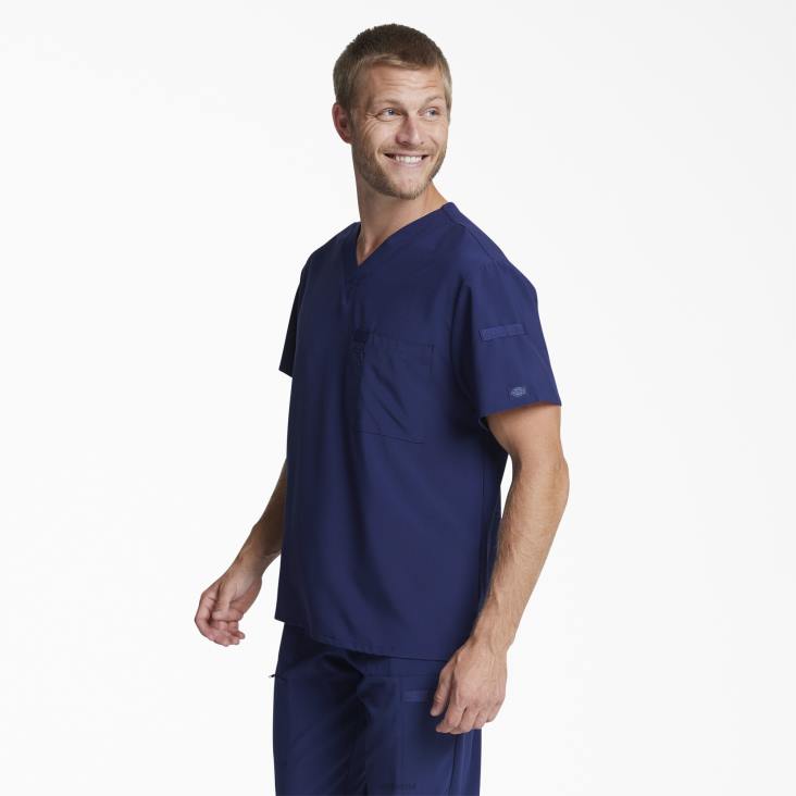 Heren Dickies eds essentials scrub top met v-hals marineblauw (nyps) kleding 6F0X1330