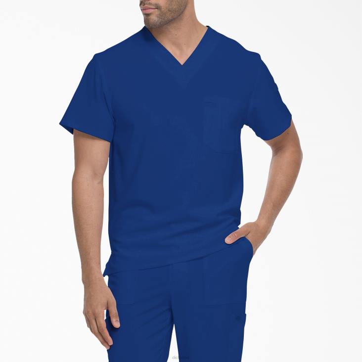 Heren Dickies eds essentials scrub top met v-hals melkwegblauw (gbl) kleding 6F0X1328
