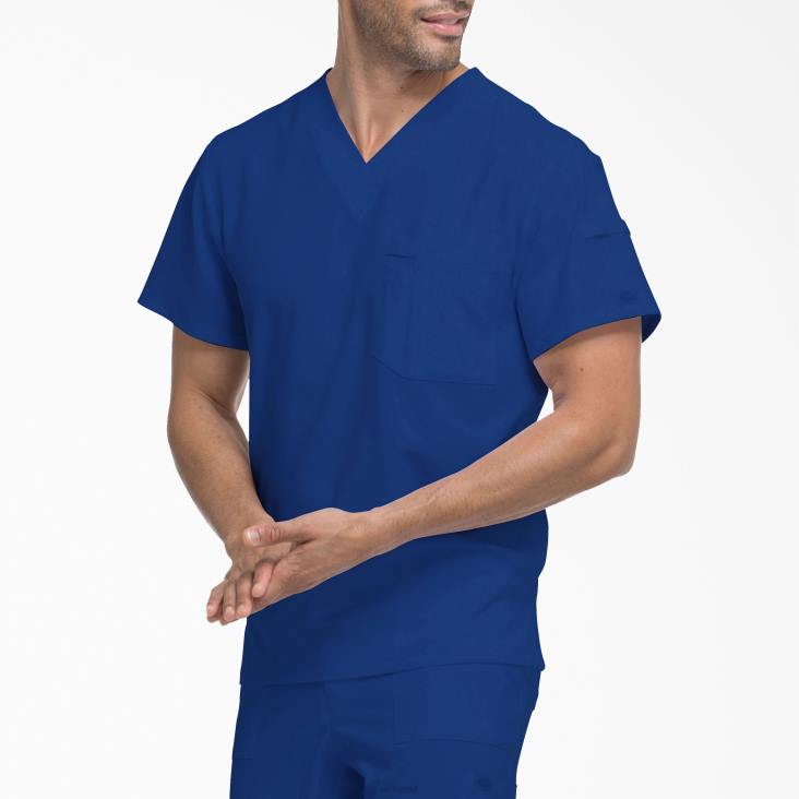 Heren Dickies eds essentials scrub top met v-hals melkwegblauw (gbl) kleding 6F0X1328