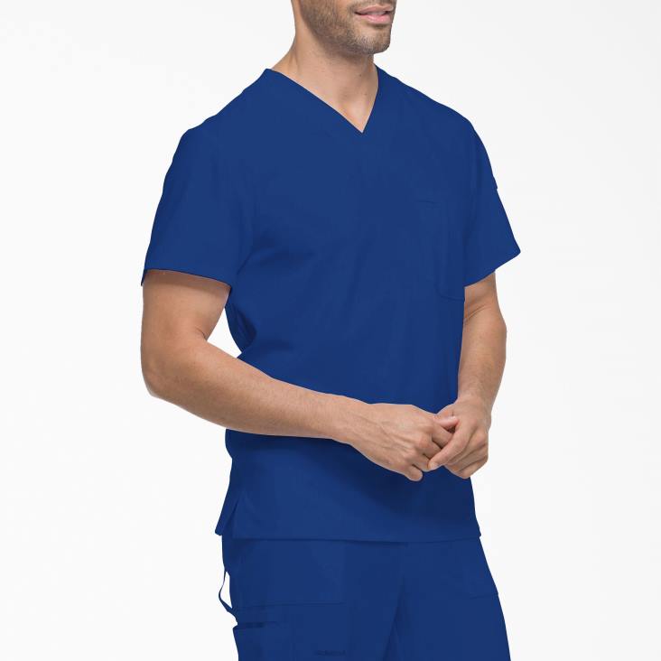 Heren Dickies eds essentials scrub top met v-hals melkwegblauw (gbl) kleding 6F0X1328