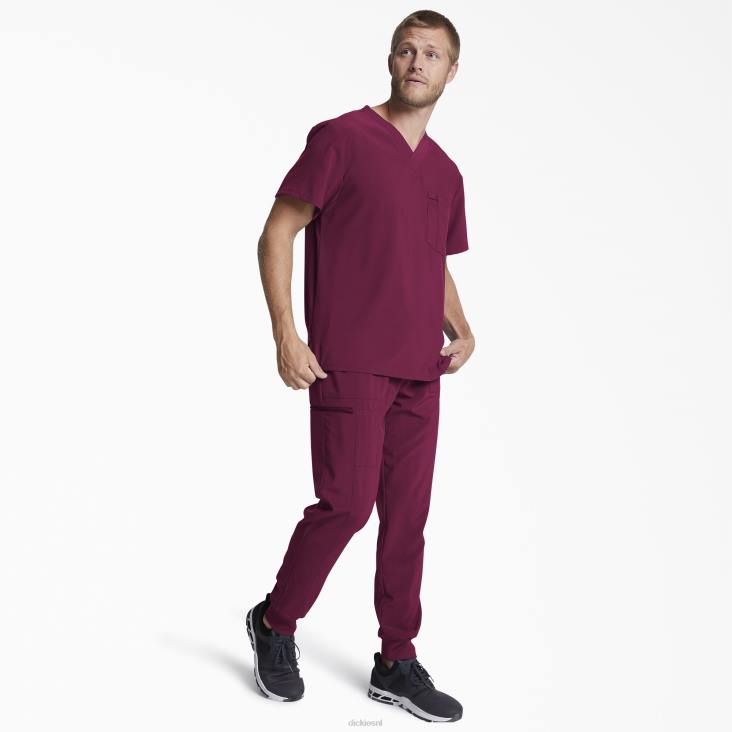 Heren Dickies eds essentials scrub top met v-hals wijn (winnen) kleding 6F0X1335