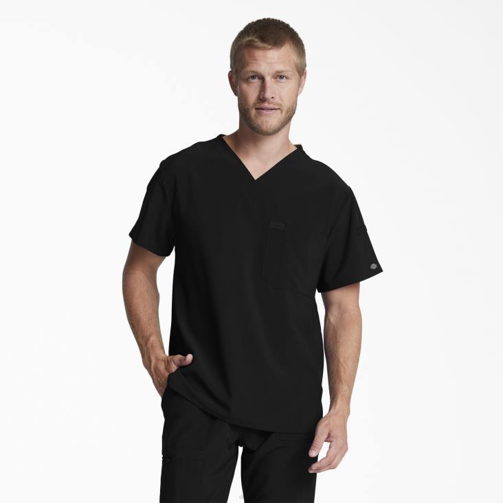 Heren Dickies eds essentials scrub top met v-hals zwart (zwart) kleding 6F0X1322