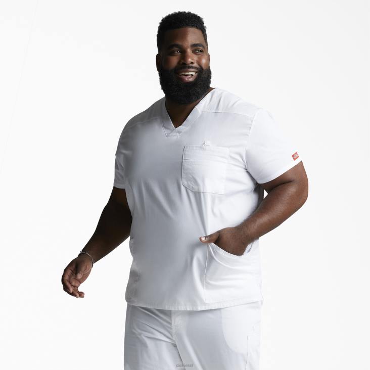 Heren Dickies eds kenmerkende scrubtop met v-hals normaal kleding 6F0X1260