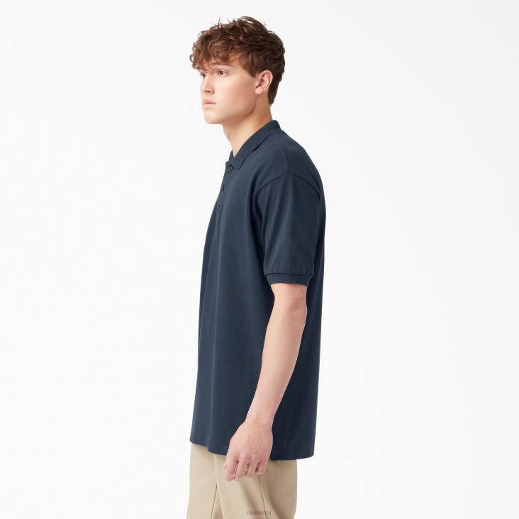 Heren Dickies piqué polo met korte mouwen voor volwassenen donker marineblauw (dn) kleding 6F0X662