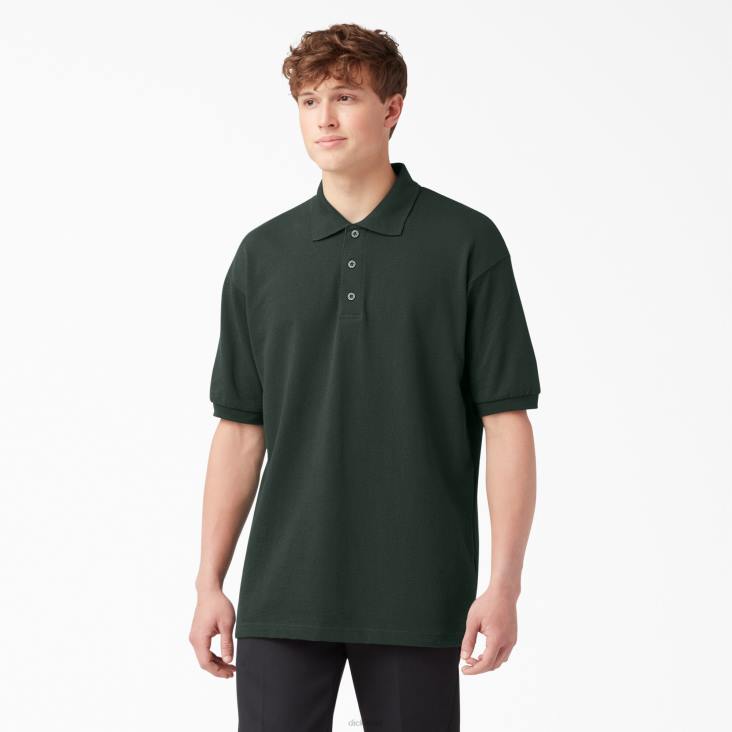 Heren Dickies piqué polo met korte mouwen voor volwassenen jager groen (gh) kleding 6F0X664