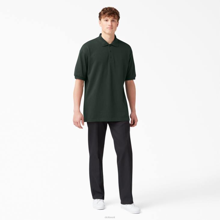 Heren Dickies piqué polo met korte mouwen voor volwassenen jager groen (gh) kleding 6F0X664