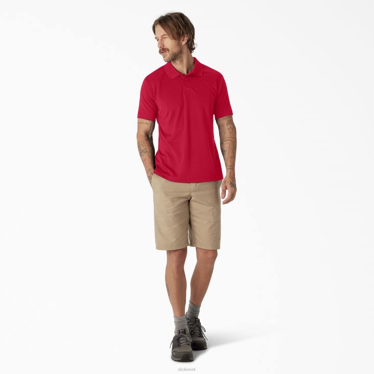 Heren Dickies prestatiepolo met korte mouwen appel rood (lr) kleding 6F0X672