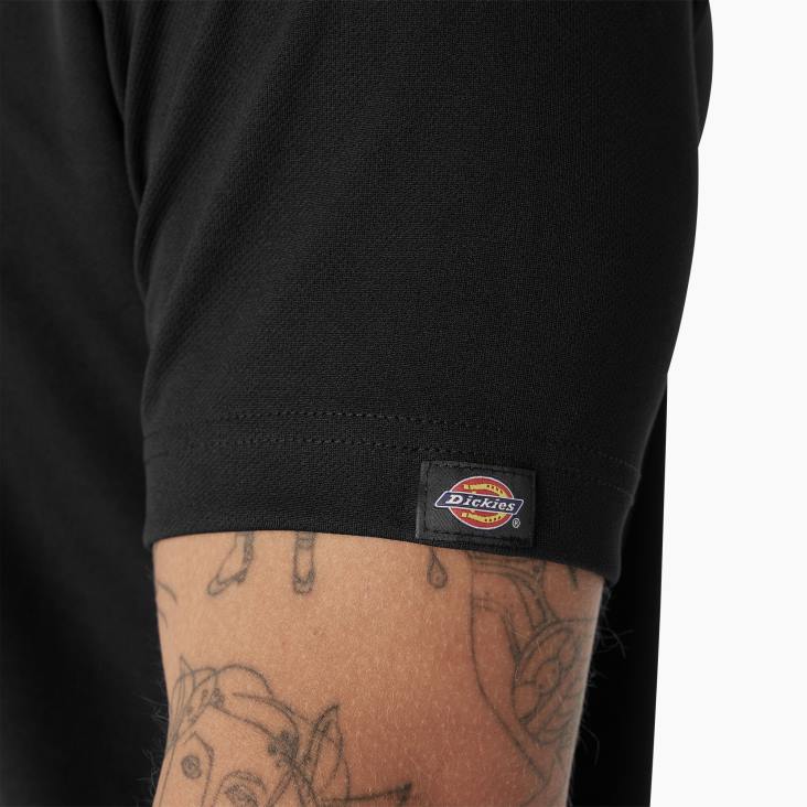 Heren Dickies prestatiepolo met korte mouwen zwart (bkx) kleding 6F0X670
