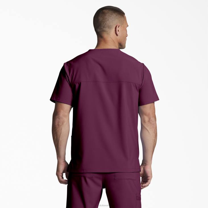 Heren Dickies unisex eds essentials scrub top met v-hals wijn (winnen) kleding 6F0X1407