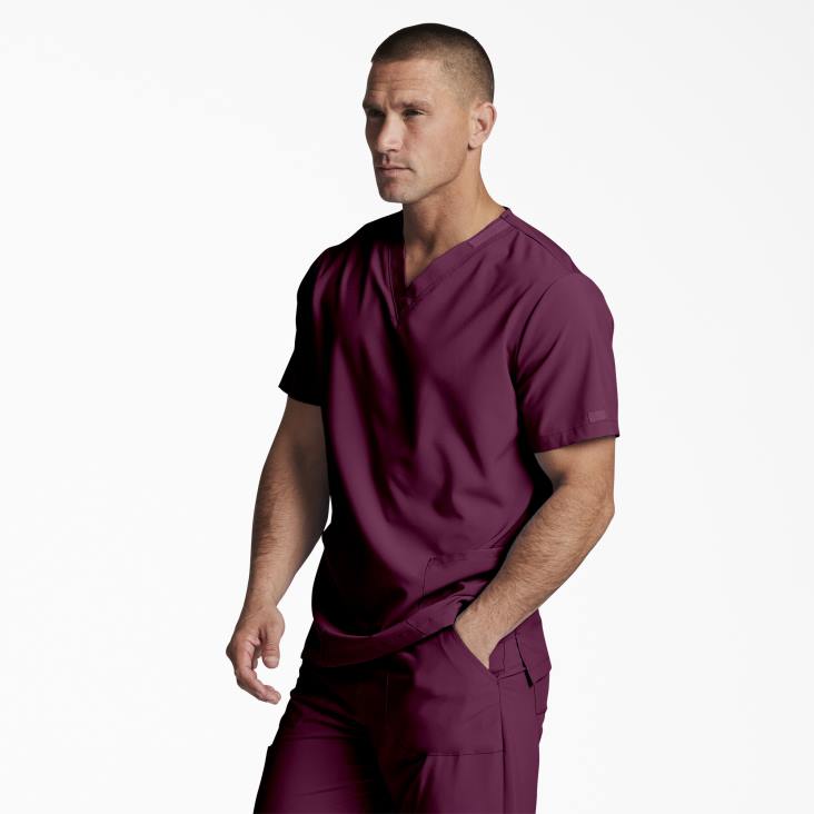 Heren Dickies unisex eds essentials scrub top met v-hals wijn (winnen) kleding 6F0X1407