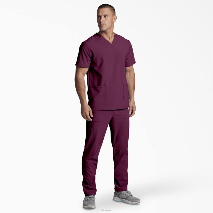 Heren Dickies unisex eds essentials scrub top met v-hals wijn (winnen) kleding 6F0X1407