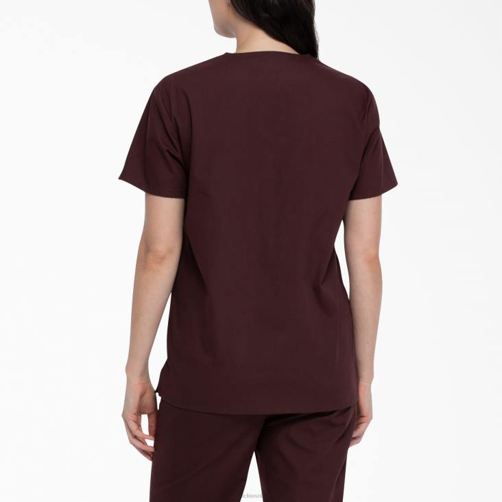 Heren Dickies unisex eds kenmerkende scrubtop met v-hals espresso (esr) kleding 6F0X1289