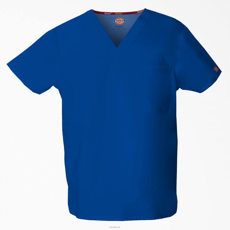 Heren Dickies unisex eds kenmerkende scrubtop met v-hals melkwegblauw (gbl) kleding 6F0X1290
