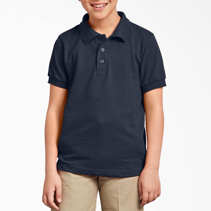 kinderen Dickies piqué polo met korte mouwen donker marineblauw (dn) kleding 6F0X2673