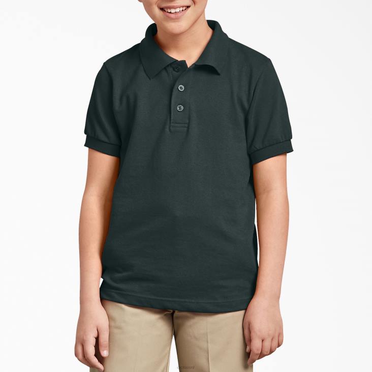 kinderen Dickies piqué polo met korte mouwen jager groen (gh) kleding 6F0X2675