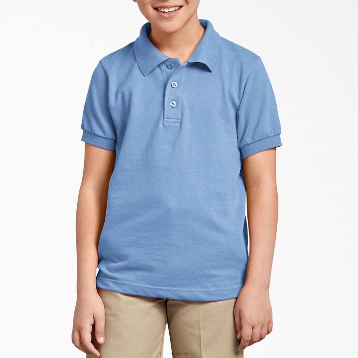 kinderen Dickies piqué polo met korte mouwen lichtblauw (pond) kleding 6F0X2678