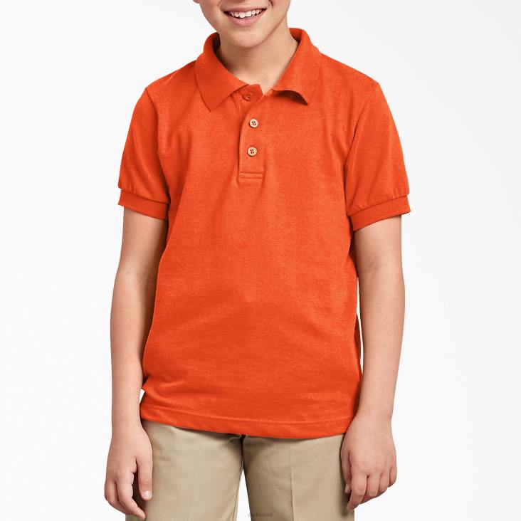 kinderen Dickies piqué polo met korte mouwen oranje (of) kleding 6F0X2679