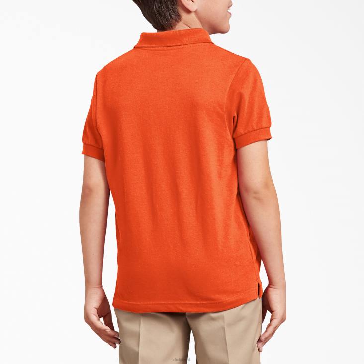 kinderen Dickies piqué polo met korte mouwen oranje (of) kleding 6F0X2679