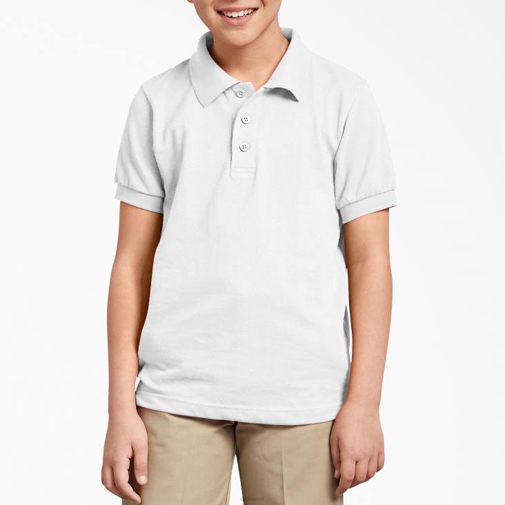 kinderen Dickies piqué polo met korte mouwen wit (wh) kleding 6F0X2680