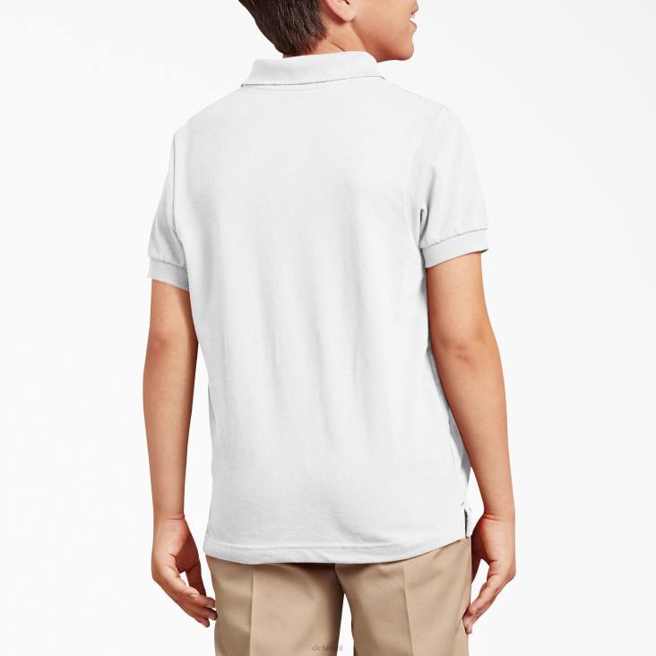 kinderen Dickies piqué polo met korte mouwen wit (wh) kleding 6F0X2680