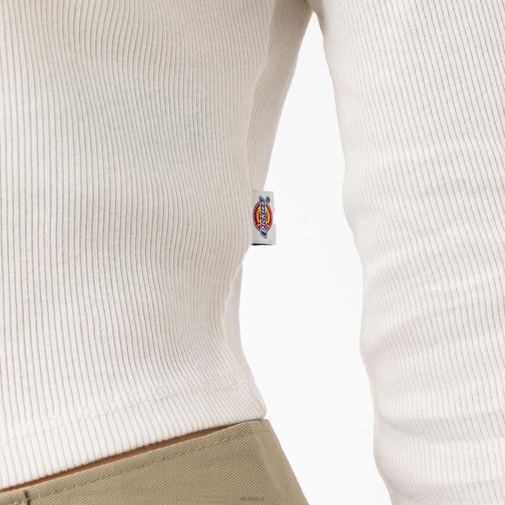 vrouwen Dickies Tallasee cropped polo met lange mouwen wit (wh) kleding 6F0X2201