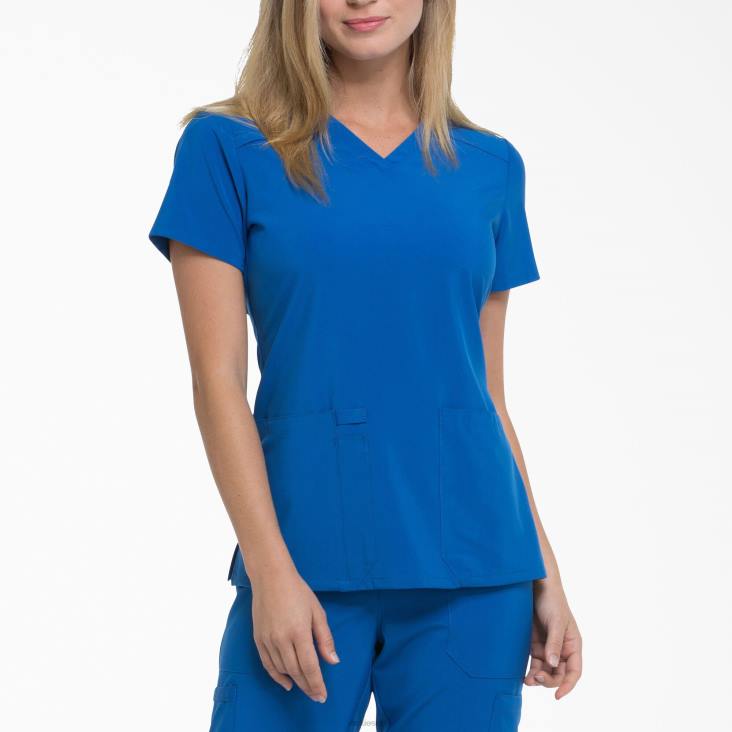 vrouwen Dickies eds essentials scrub top met v-hals koningsblauw (rb) kleding 6F0X2457