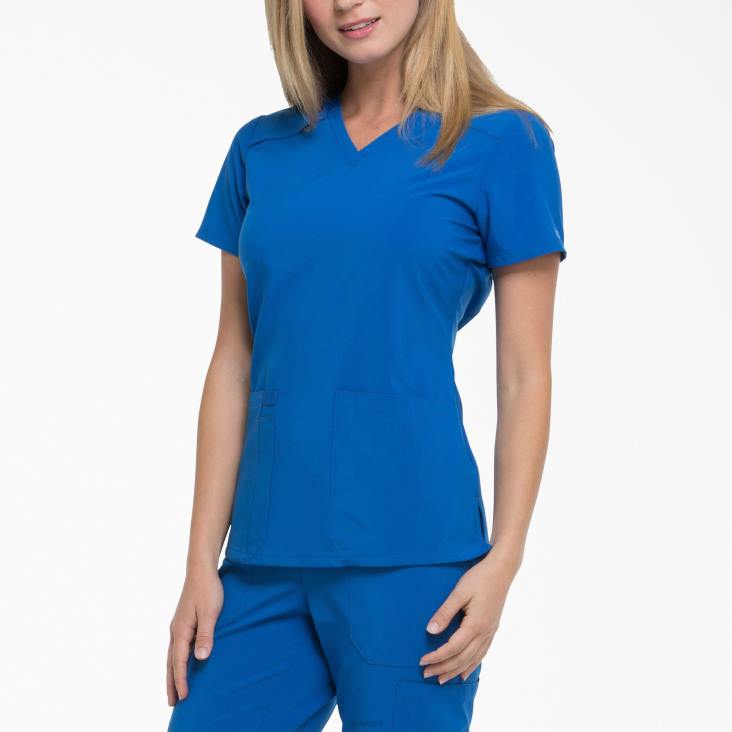 vrouwen Dickies eds essentials scrub top met v-hals koningsblauw (rb) kleding 6F0X2457