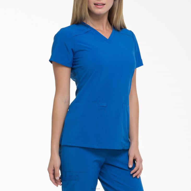 vrouwen Dickies eds essentials scrub top met v-hals koningsblauw (rb) kleding 6F0X2457