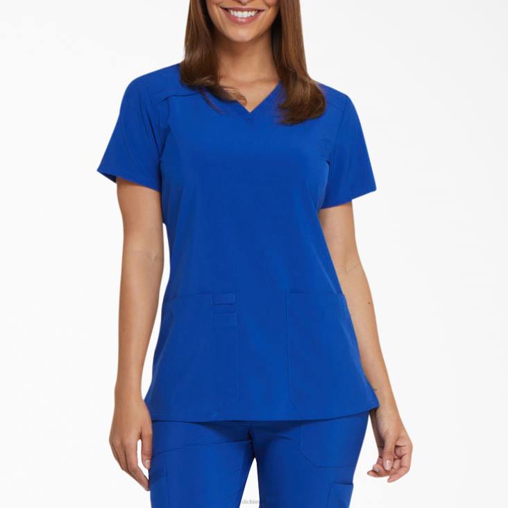 vrouwen Dickies eds essentials scrub top met v-hals melkwegblauw (gbl) kleding 6F0X2450