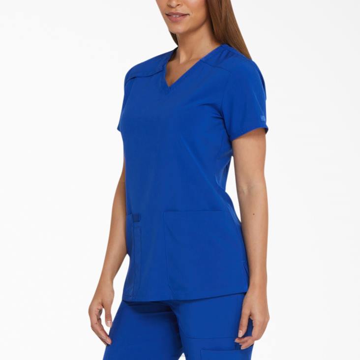 vrouwen Dickies eds essentials scrub top met v-hals melkwegblauw (gbl) kleding 6F0X2450