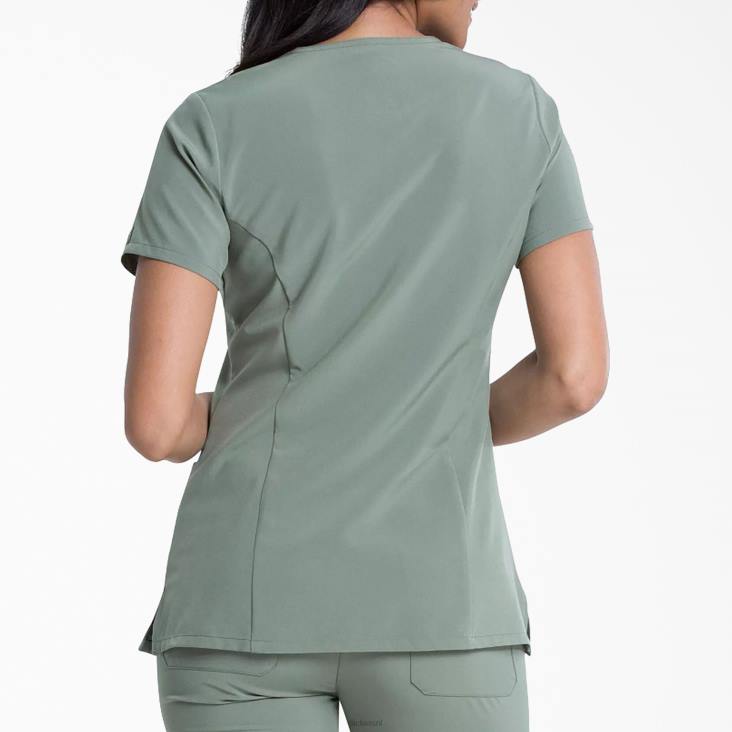 vrouwen Dickies eds essentials scrub top met v-hals olijfgroen (oli) kleding 6F0X2455