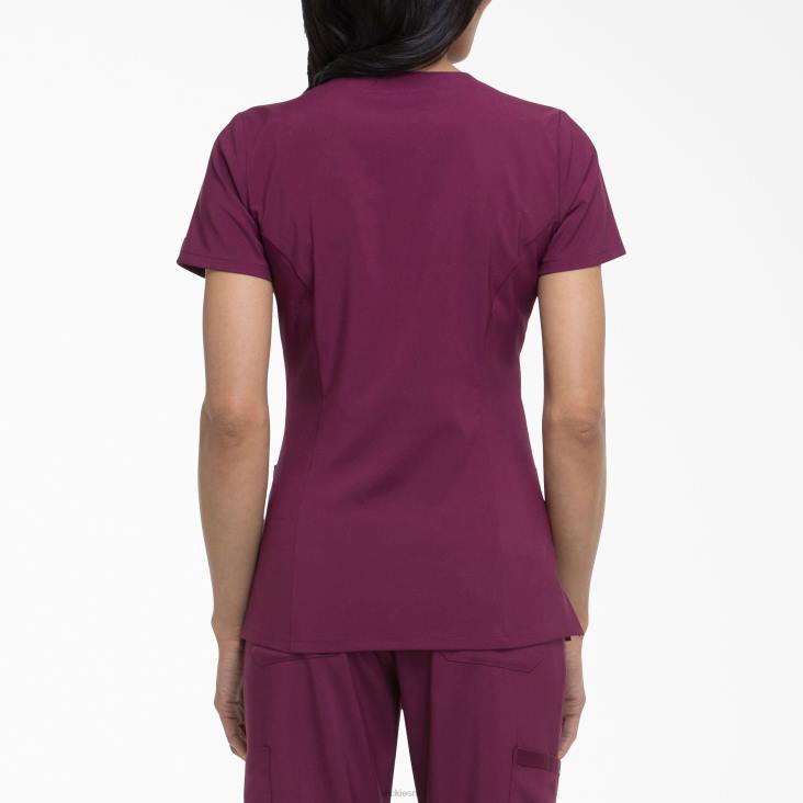 vrouwen Dickies eds essentials scrub top met v-hals wijn (winnen) kleding 6F0X2460