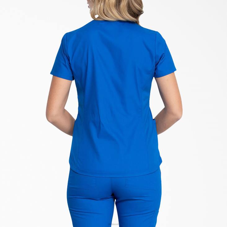 vrouwen Dickies eds kenmerkende scrubtop met v-hals koningsblauw (rb) kleding 6F0X2596
