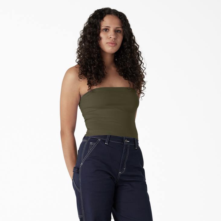 vrouwen Dickies gebreide buistop militair groen (ml) kleding 6F0X2168