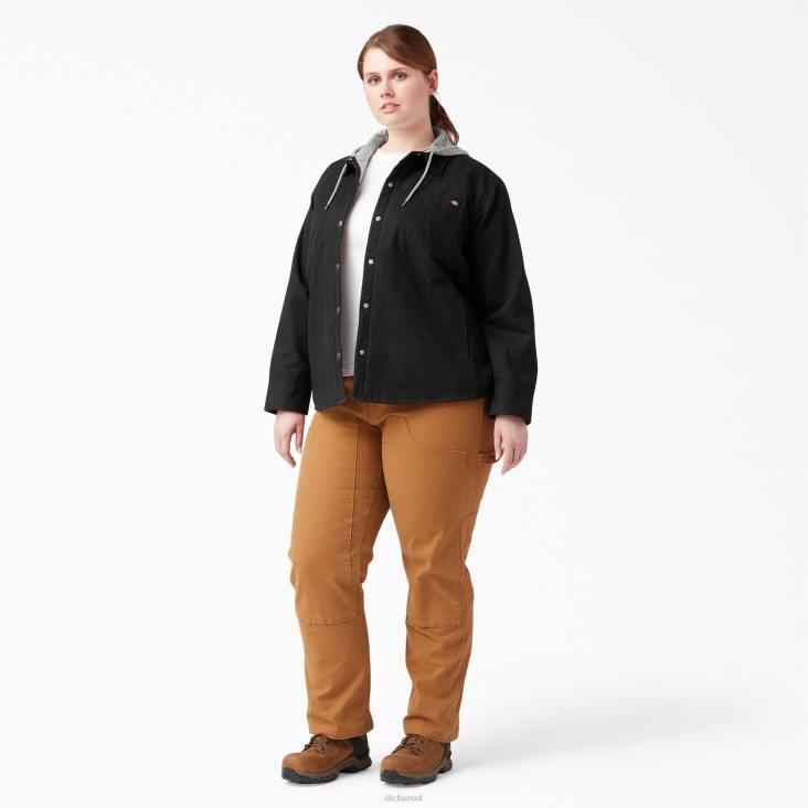 vrouwen Dickies plus een overhemdjack met capuchon zwart (bkx) kleding 6F0X2369