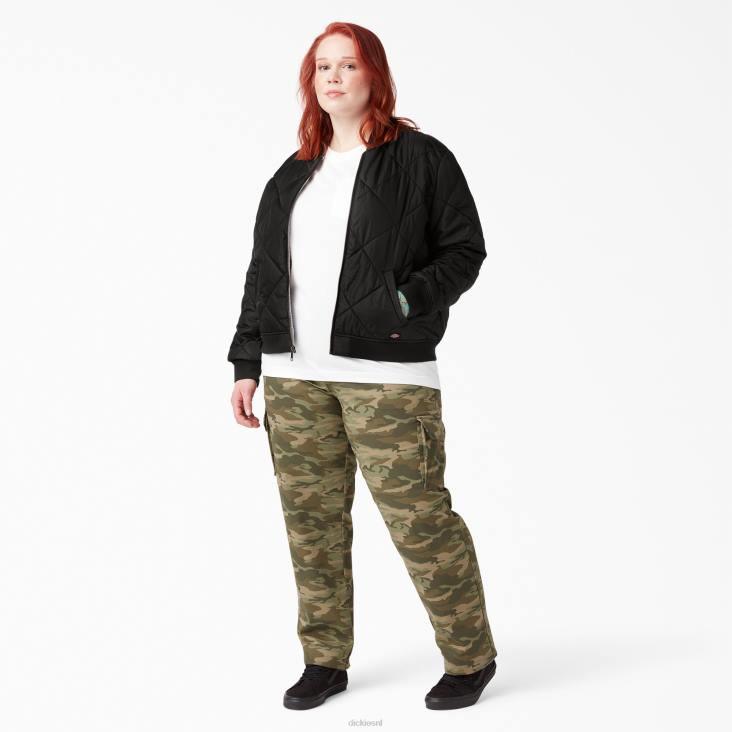 vrouwen Dickies plus gewatteerd bomberjack zwart (bk) kleding 6F0X2363