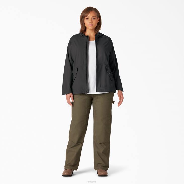 vrouwen Dickies plus performance jack met capuchon zwart (bkx) kleding 6F0X2327