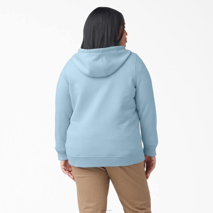vrouwen Dickies plus zware hoodie met volledige rits helder blauw (eu) kleding 6F0X2276