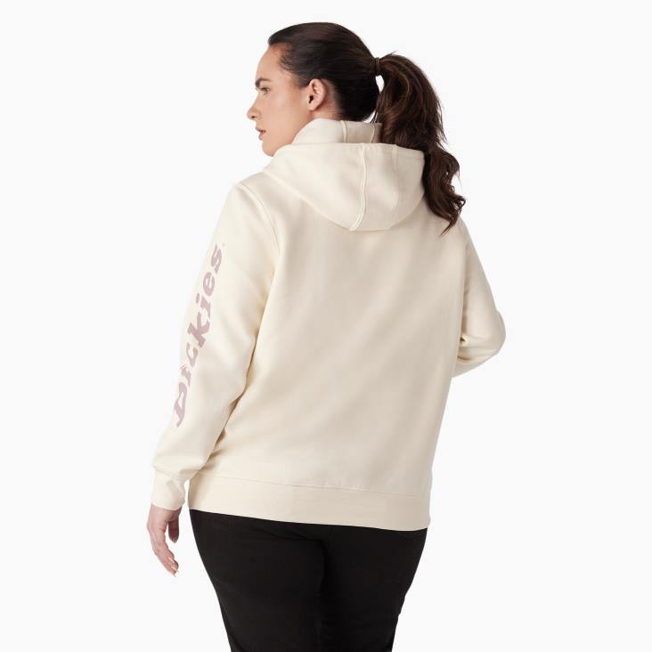 vrouwen Dickies plus zware pullover met logo op de mouw antiek wit (aw) kleding 6F0X2341