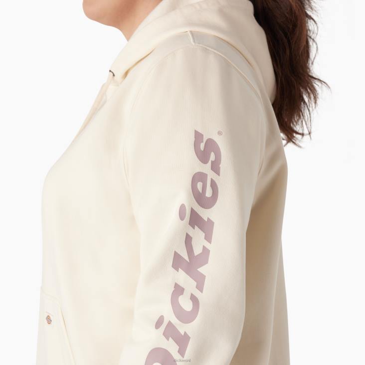 vrouwen Dickies plus zware pullover met logo op de mouw antiek wit (aw) kleding 6F0X2341